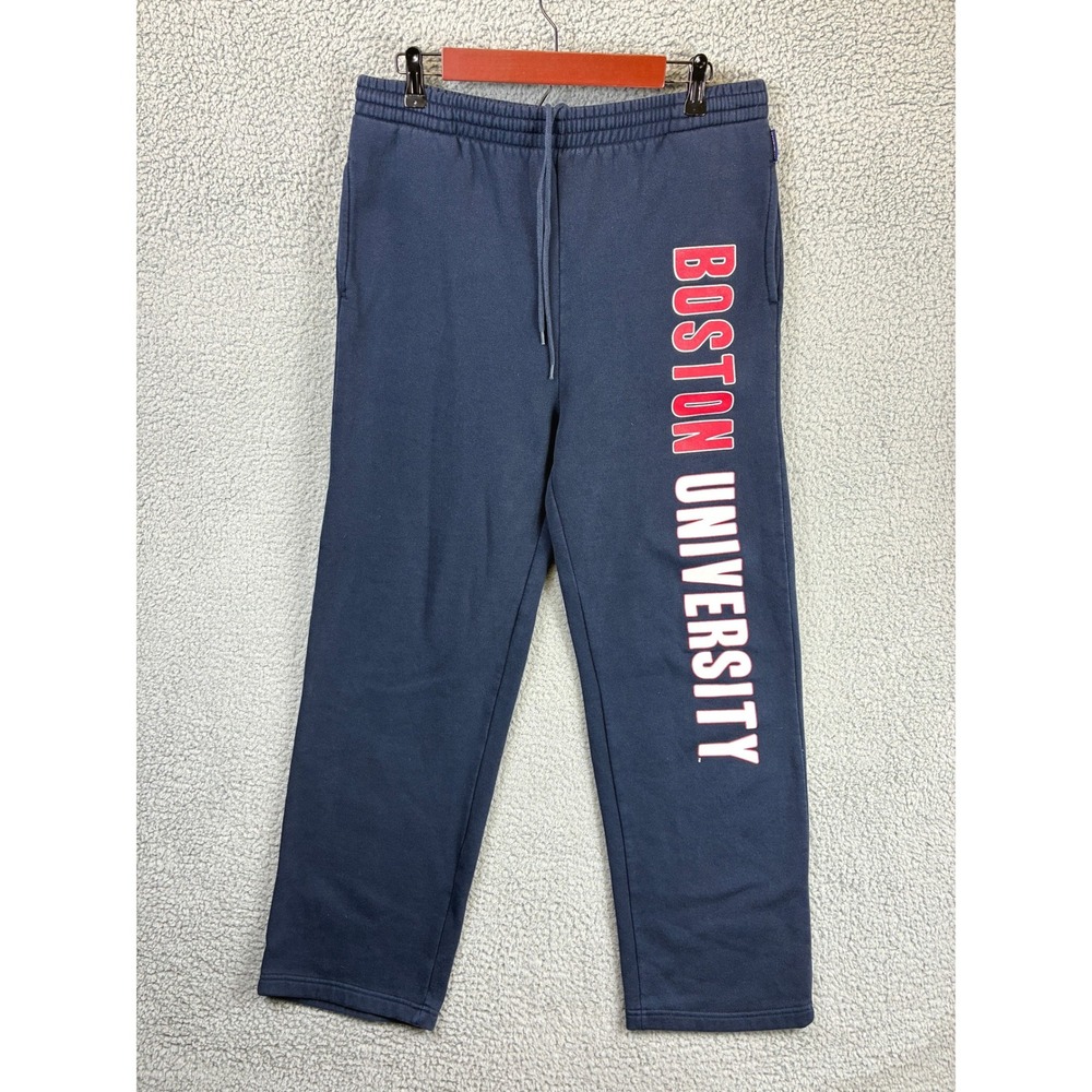 JanSport Boston University Sweatpants Mens M Navy Blue Collegiate Open Hem